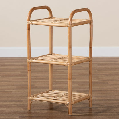 bali & pari - Barras Shelving Unit in Natural Brown - RBS014-Rattan-Shelf view 7