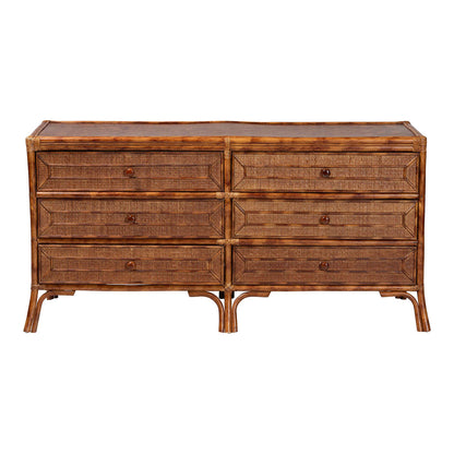 bali & pari - Basile Dresser in Marbled Tortoise Brown - WS226-Rattan/Tortoise-6DW-Dresser view 3