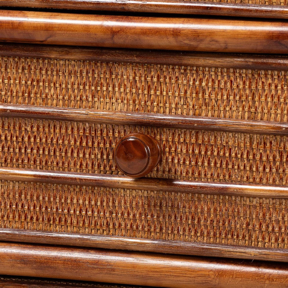 bali & pari - Basile Dresser in Marbled Tortoise Brown - WS226-Rattan/Tortoise-6DW-Dresser view 6