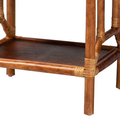 bali & pari - Basile Shelving Unit in Marbled Tortoise Brown - WS197-Tortoise Rattan-Shelf view 5