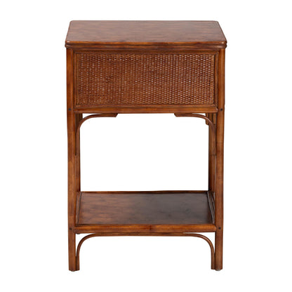 bali & pari - BasileEnd Table in Marbled Tortoise Brown - WS220-Rattan/Tortoise-Side Table view 4