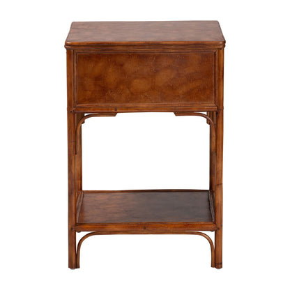 bali & pari - BasileEnd Table in Marbled Tortoise Brown - WS220-Rattan/Tortoise-Side Table view 5