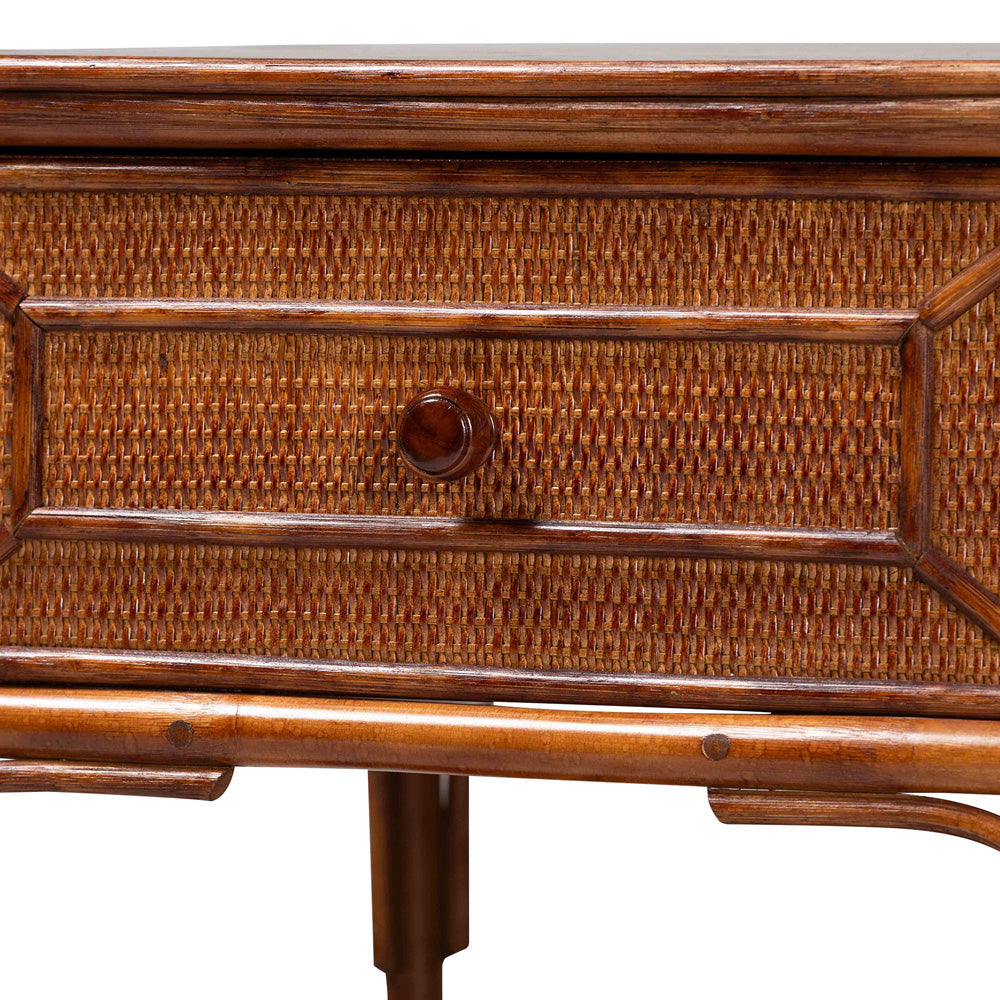 bali & pari - BasileEnd Table in Marbled Tortoise Brown - WS220-Rattan/Tortoise-Side Table view 6