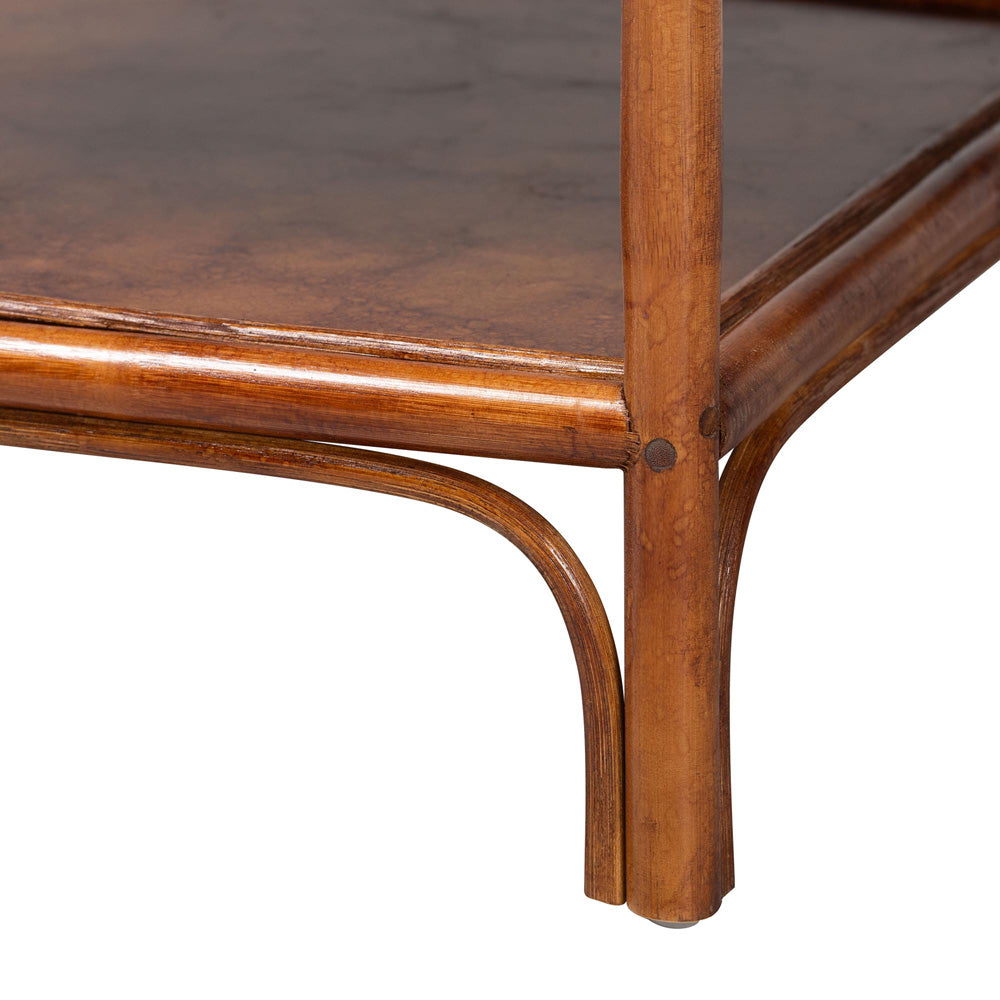 bali & pari - BasileEnd Table in Marbled Tortoise Brown - WS220-Rattan/Tortoise-Side Table view 7