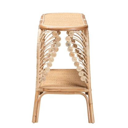 bali & pari - Bastet Console Table in Natural Brown - RBS033-Rattan-Console view 3