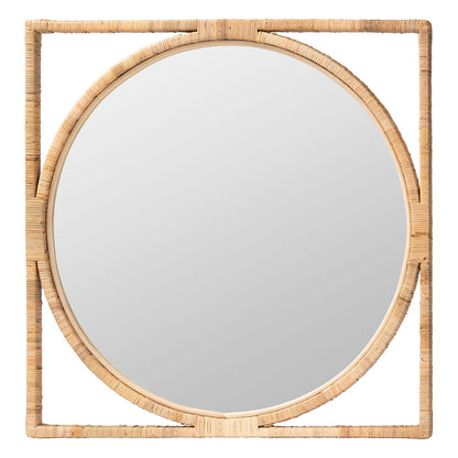 bali & pari - Bayan Mirror in Natural - WS092-Natural Rattan-Mirror view 1