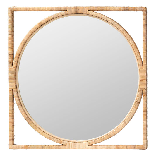 bali & pari - Bayan Mirror in Natural - WS092-Natural Rattan-Mirror view 1