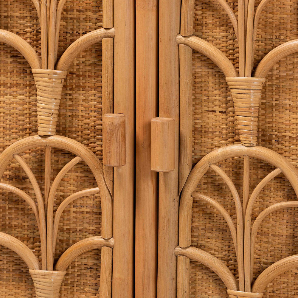 bali & pari - Baylor Storage Cabinet in Light Honey - TORAJA-Light Honey Rattan-Cabinet view 6