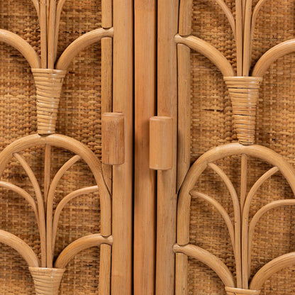 bali & pari - Baylor Storage Cabinet in Light Honey - TORAJA-Light Honey Rattan-Cabinet view 6