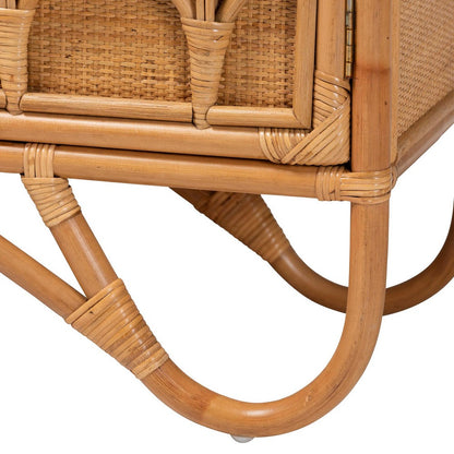 bali & pari - Baylor Storage Cabinet in Light Honey - TORAJA-Light Honey Rattan-Cabinet view 7