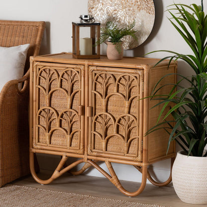 bali & pari - Baylor Storage Cabinet in Light Honey - TORAJA-Light Honey Rattan-Cabinet view 9