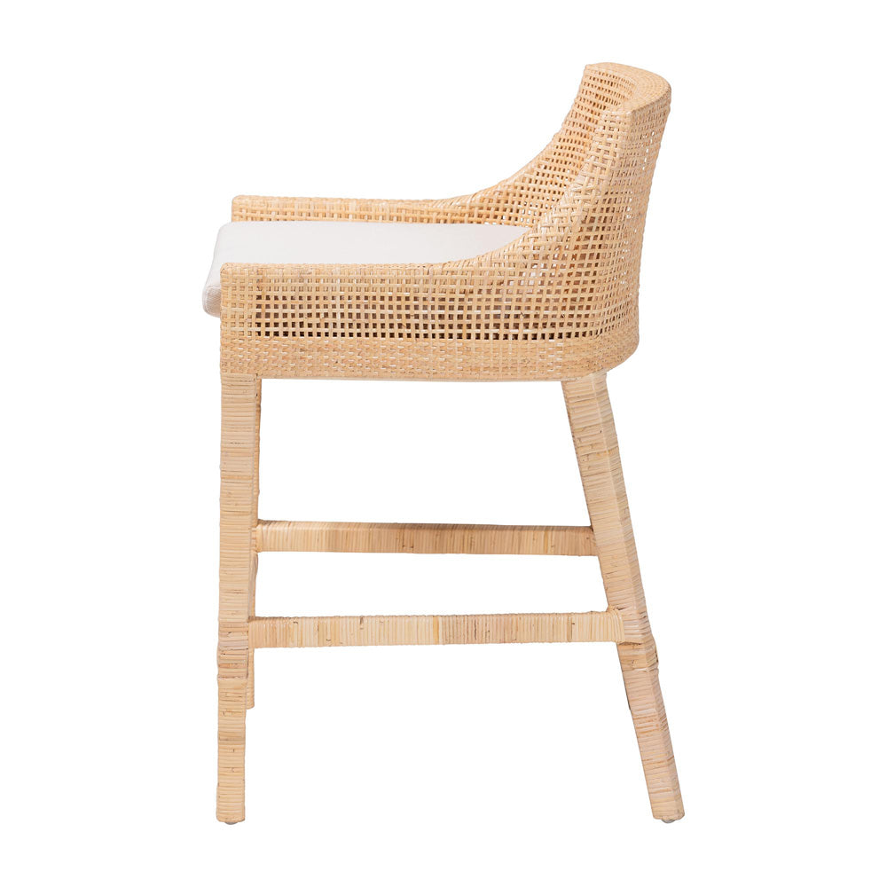 bali & pari  - Beata Counter Stool in Light Honey - Beata-Light Honey/Wooden-Cushioned-CS view 3