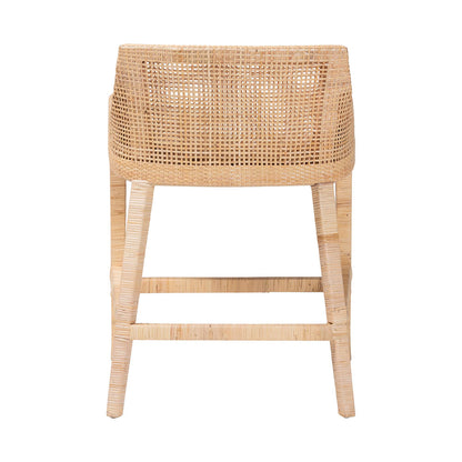 bali & pari  - Beata Counter Stool in Light Honey - Beata-Light Honey/Wooden-Cushioned-CS view 4