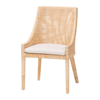 bali & pari  - Beata Dining Chair in Light Honey - Beata-Light Honey/Wooden-Cushioned-DC view 1