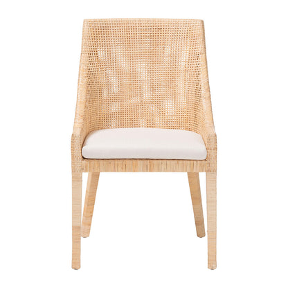 bali & pari  - Beata Dining Chair in Light Honey - Beata-Light Honey/Wooden-Cushioned-DC view 2