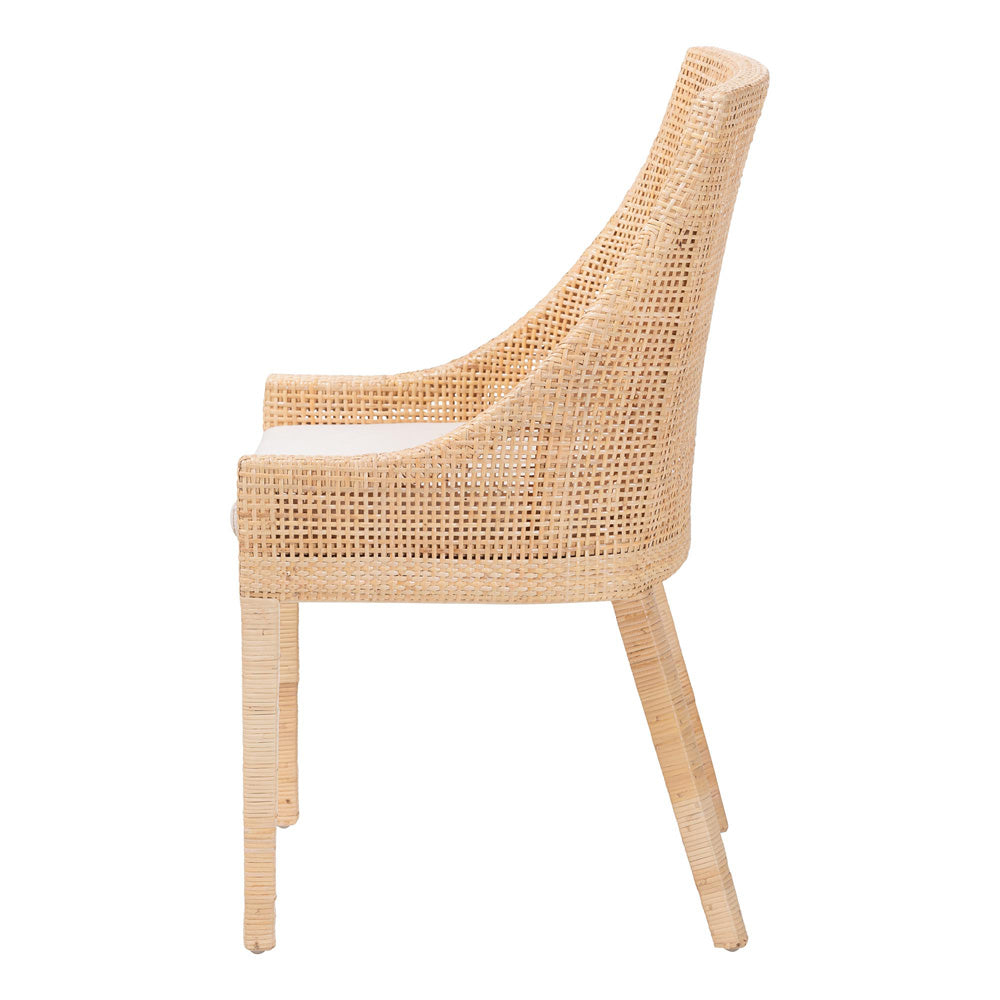 bali & pari  - Beata Dining Chair in Light Honey - Beata-Light Honey/Wooden-Cushioned-DC view 3
