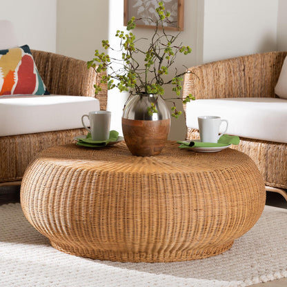 bali & pari - BeatrizCoffee Table in Light Honey - Beatriz-Rattan/Light Honey-CT view 5
