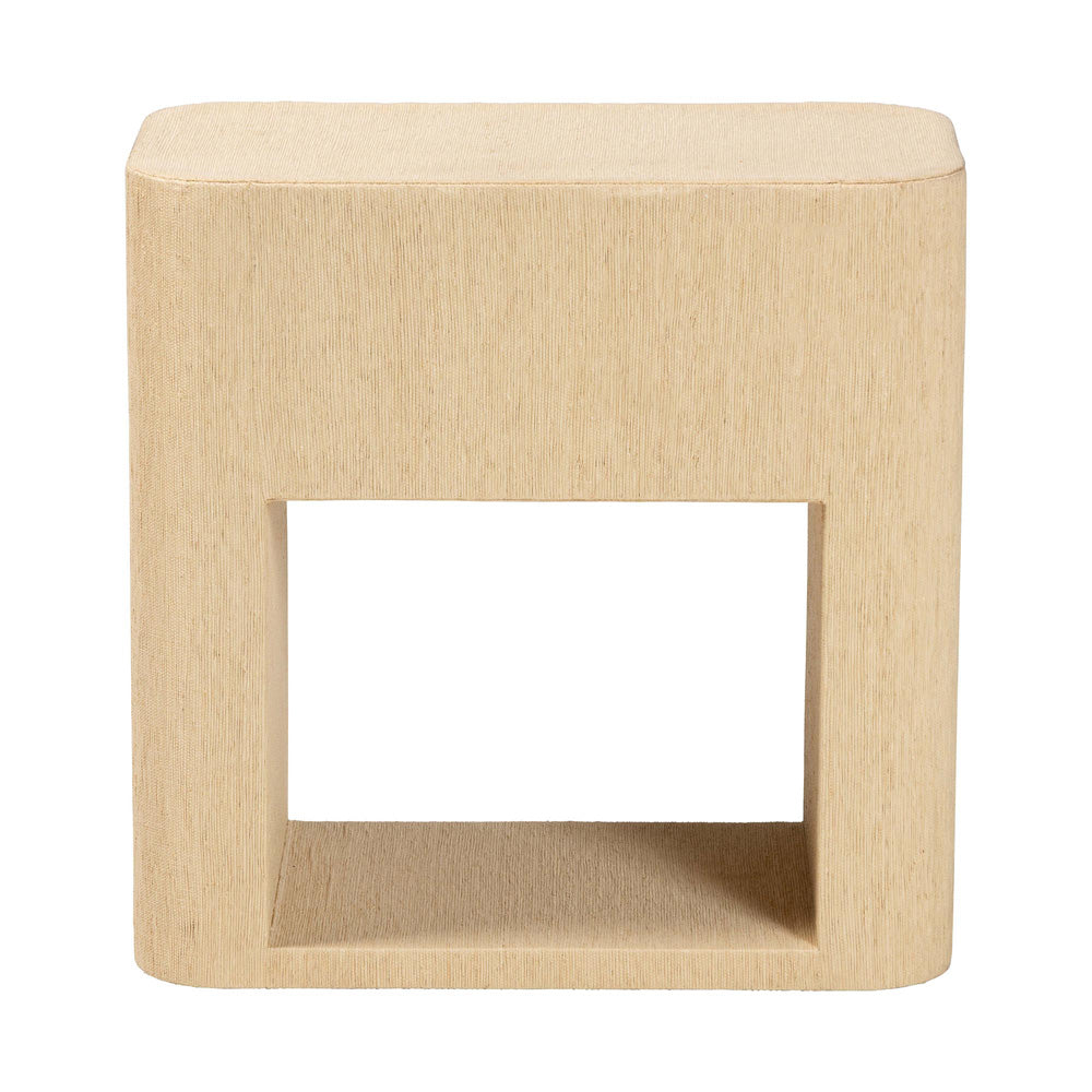 bali & pari  - Beauford Nightstand in Light Brown/Gold - Beauford-Light Brown-Rounded Edge-NS view 5