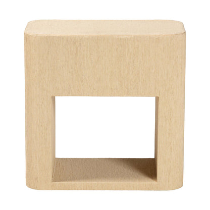bali & pari  - Beauford Nightstand in Light Brown/Gold - Beauford-Light Brown-Rounded Edge-NS view 5