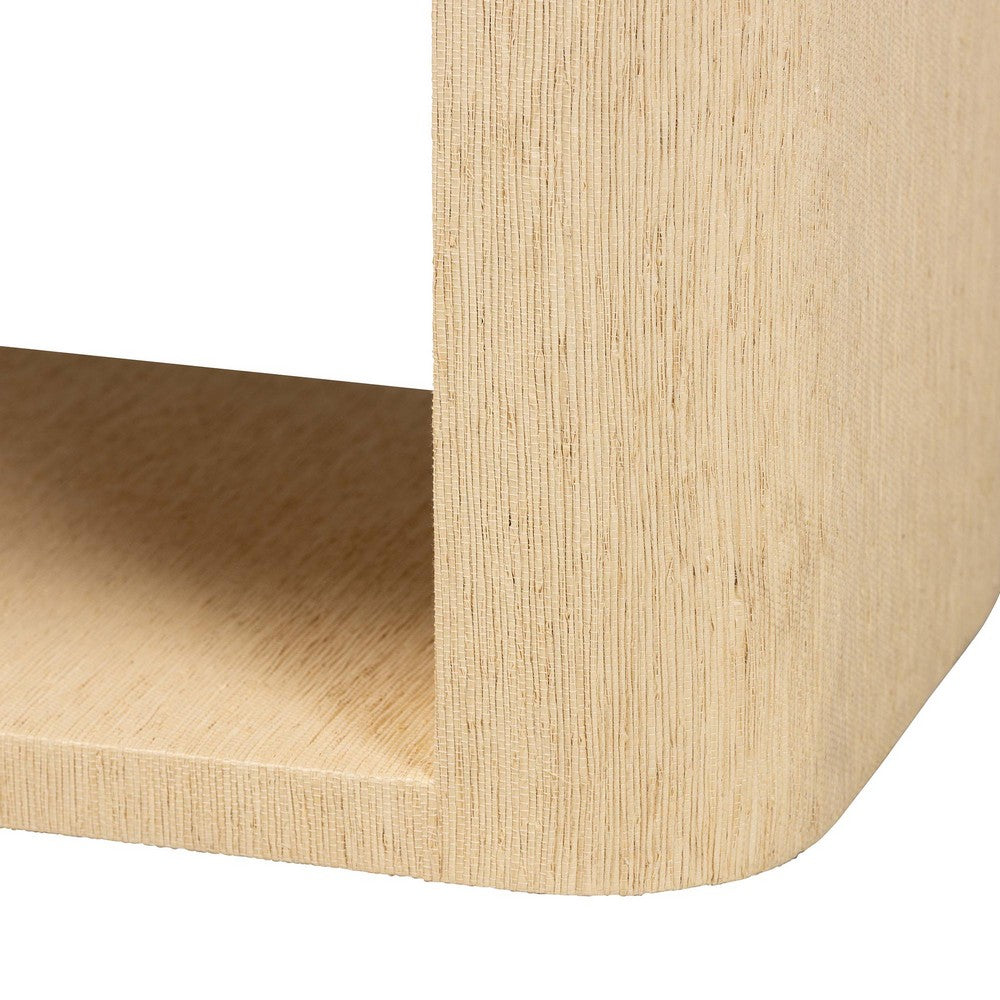 bali & pari  - Beauford Nightstand in Light Brown/Gold - Beauford-Light Brown-Rounded Edge-NS view 7