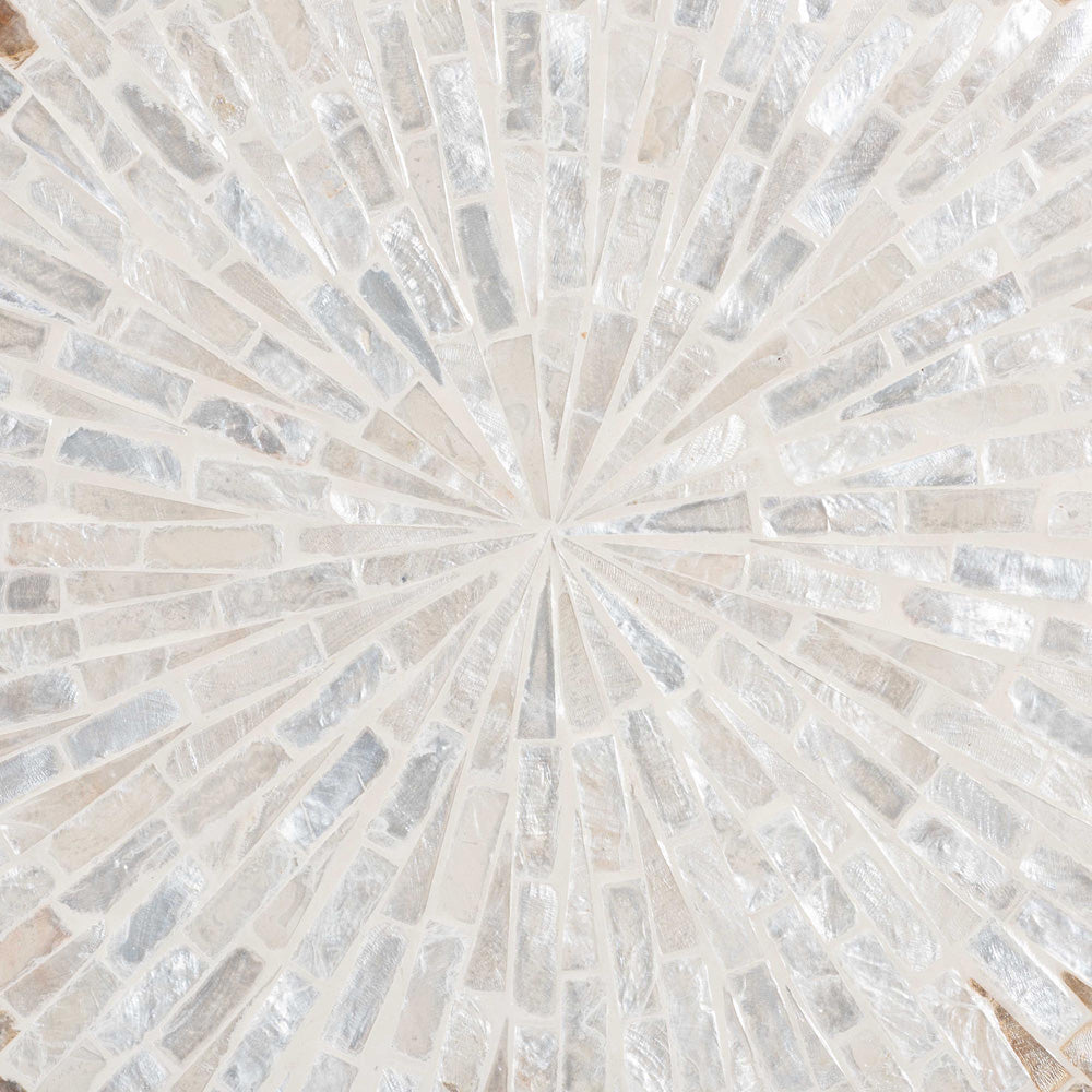 bali & pari - BeileEnd Table in White/Champagne Beige - F2508-FT9-Capiz-ET view 5
