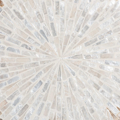 bali & pari - BeileEnd Table in White/Champagne Beige - F2508-FT9-Capiz-ET view 5