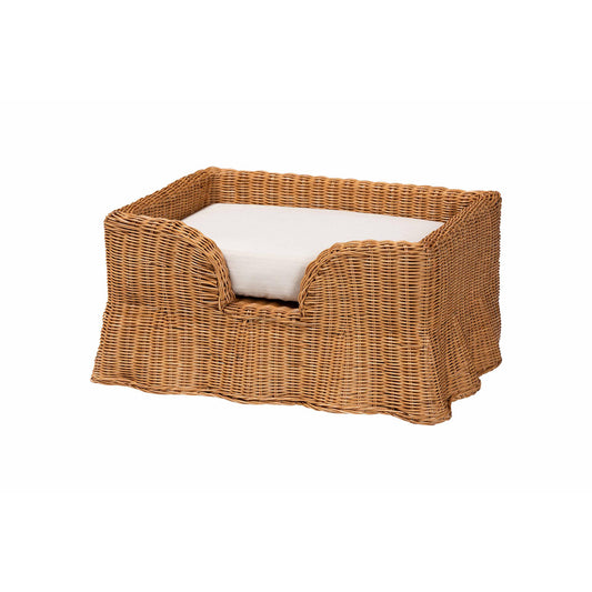 bali & pari - Belita Pet Bed in Light Honey - DC1121-Natural Rattan-Cushion-Sm-Pet Bed view 1
