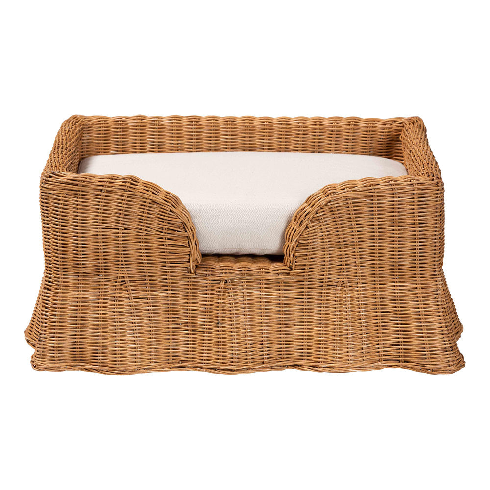 bali & pari - Belita Pet Bed in Light Honey - DC1121-Natural Rattan-Cushion-Sm-Pet Bed view 2