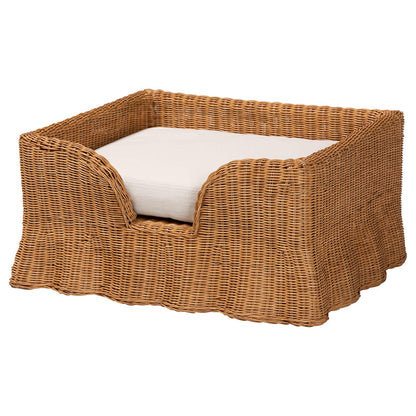 bali & pari - Belita Pet Bed in Light Honey - DC1121-Natural Rattan-Lg-Cushion-Pet Bed view 1