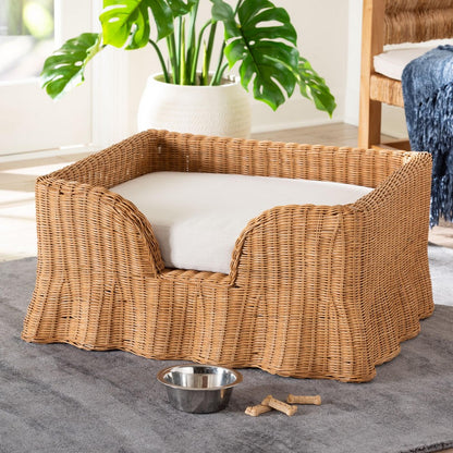 bali & pari - Belita Pet Bed in Light Honey - DC1121-Natural Rattan-Lg-Cushion-Pet Bed view 7