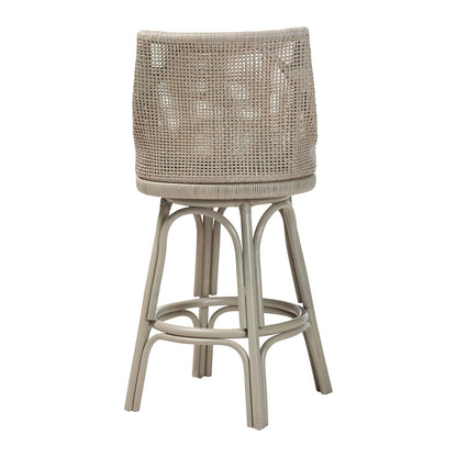 bali & pari - Bella Bar Stool in French Grey - Bella-French Grey/Rattan-BS view 3