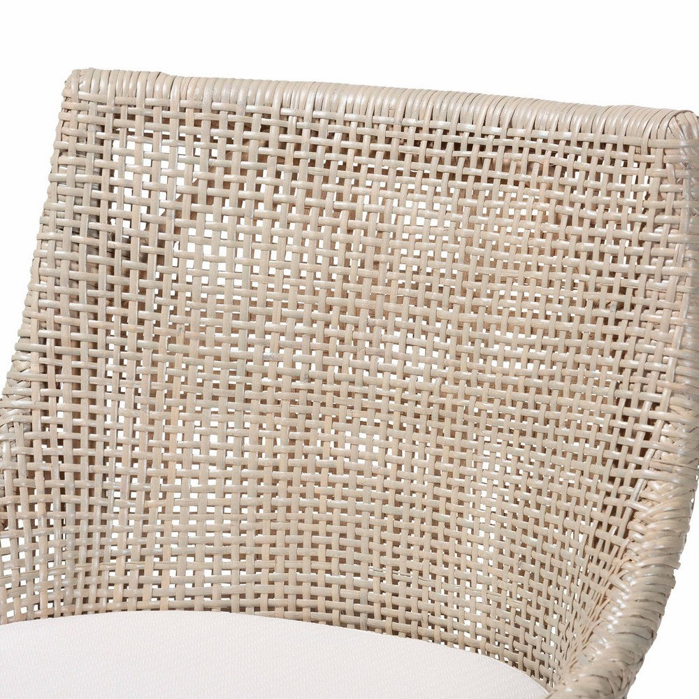 bali & pari - Bella Bar Stool in French Grey - Bella-French Grey/Rattan-BS view 4