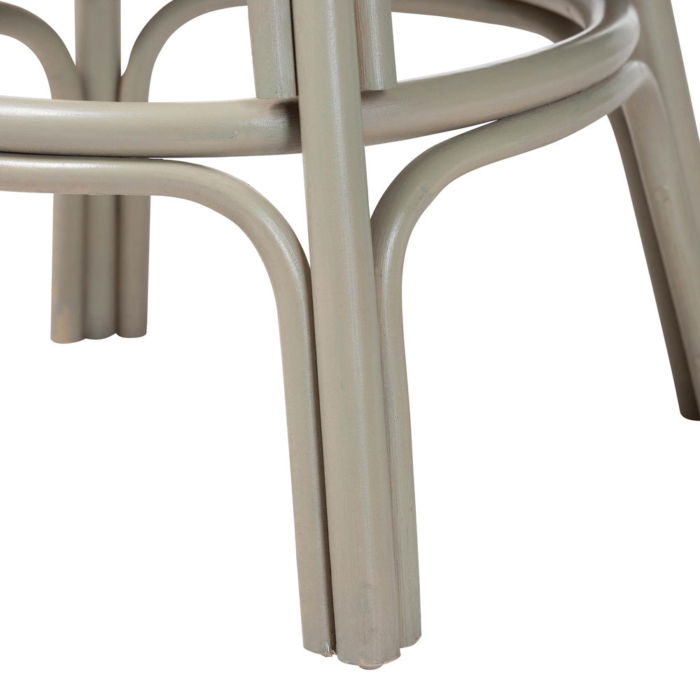 bali & pari - Bella Bar Stool in French Grey - Bella-French Grey/Rattan-BS view 5