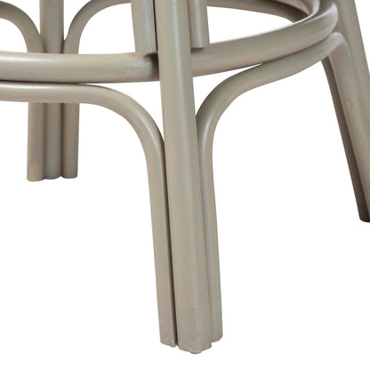 bali & pari - Bella Bar Stool in French Grey - Bella-French Grey/Rattan-BS view 5