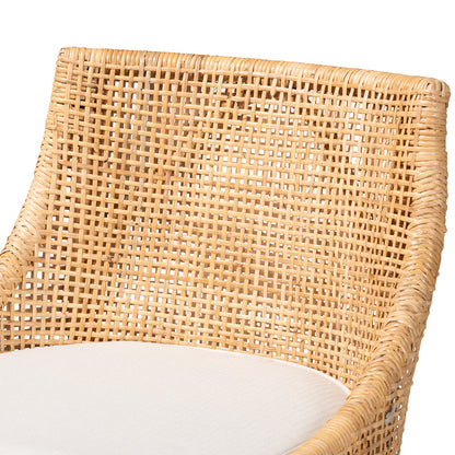 bali & pari - Bella Bar Stool in Natural Brown/White - Bella-Rattan-BS view 5
