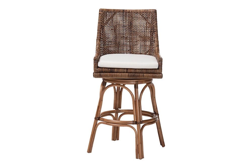 bali & pari - Bella Barstool - Bella-Coffee Antique/Rattan-BS view 3
