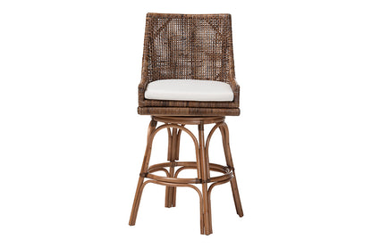 bali & pari - Bella Barstool - Bella-Coffee Antique/Rattan-BS view 3