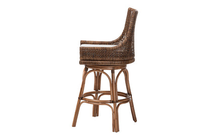 bali & pari - Bella Barstool - Bella-Coffee Antique/Rattan-BS view 4