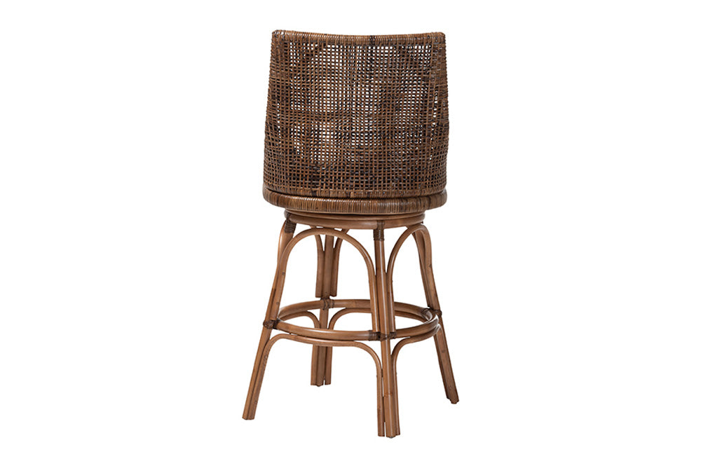 bali & pari - Bella Barstool - Bella-Coffee Antique/Rattan-BS view 5