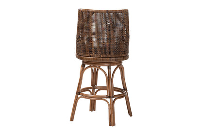 bali & pari - Bella Barstool - Bella-Coffee Antique/Rattan-BS view 5
