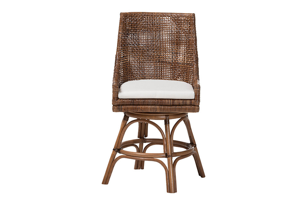 bali & pari - Bella Counter Stool - Bella-Coffee Antique/Rattan-CS view 3