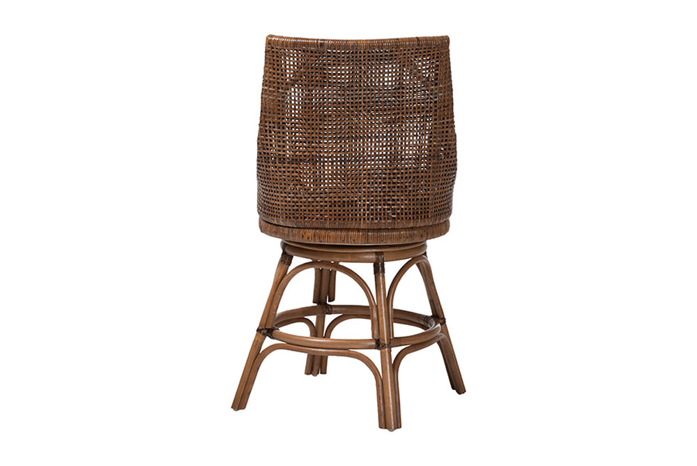 bali & pari - Bella Counter Stool - Bella-Coffee Antique/Rattan-CS view 5