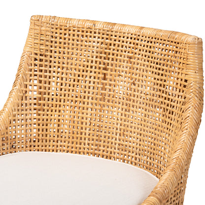 bali & pari - Bella Counter Stool in Natural Brown/White - Bella-Rattan-CS view 5