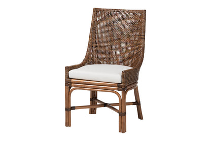 bali & pari - Bella Dining Chair - Bella-Coffee Antique/Rattan-DC view 1