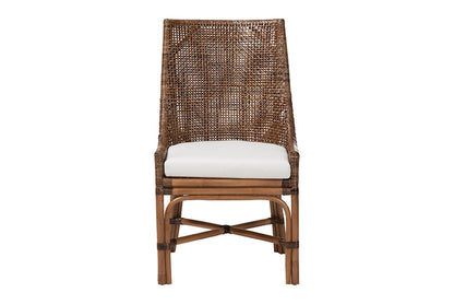 bali & pari - Bella Dining Chair - Bella-Coffee Antique/Rattan-DC view 3