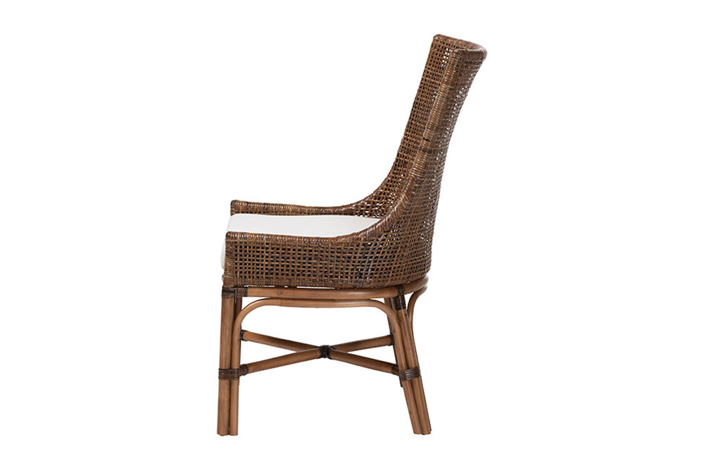 bali & pari - Bella Dining Chair - Bella-Coffee Antique/Rattan-DC view 4