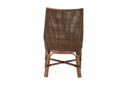 bali & pari - Bella Dining Chair - Bella-Coffee Antique/Rattan-DC view 5