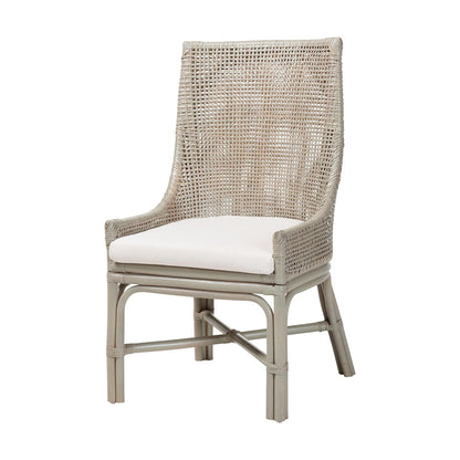 bali & pari - Bella Dining Chair in French Grey - Bella-French Grey/Rattan-DC view 1
