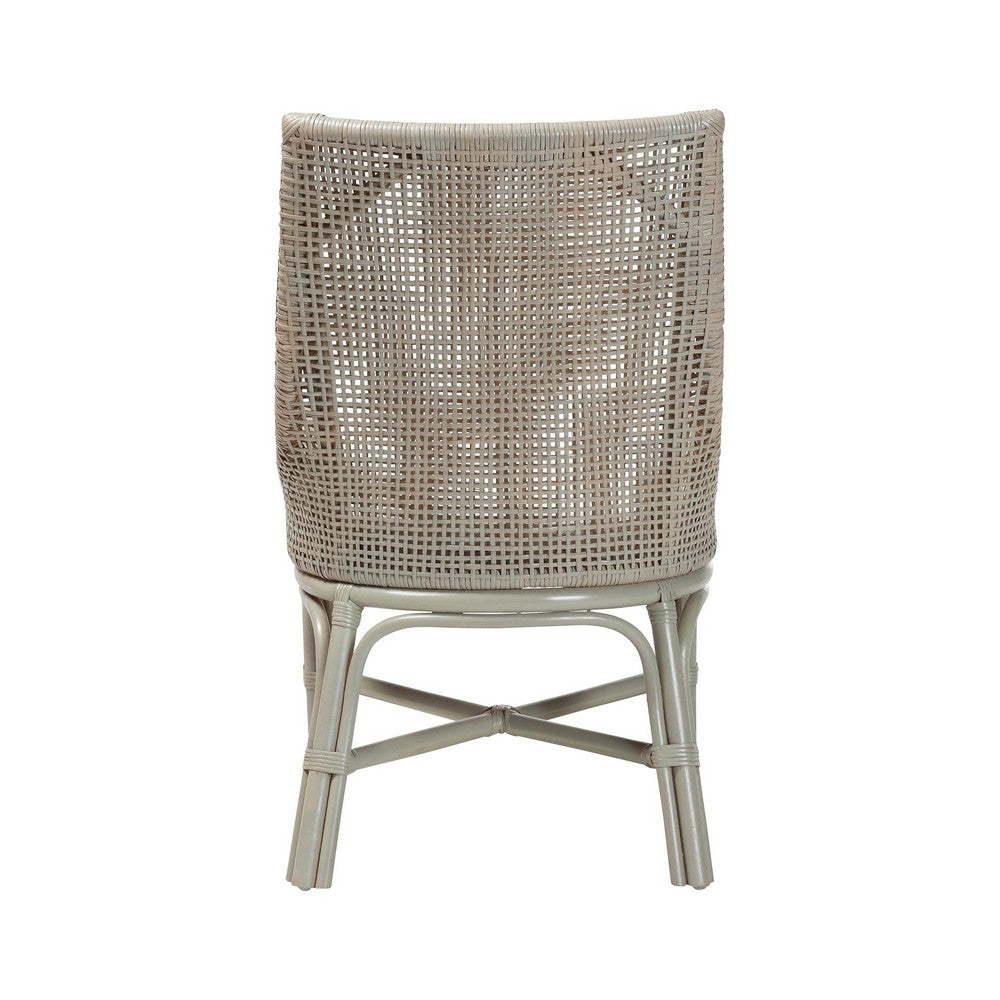 bali & pari - Bella Dining Chair in French Grey - Bella-French Grey/Rattan-DC view 4