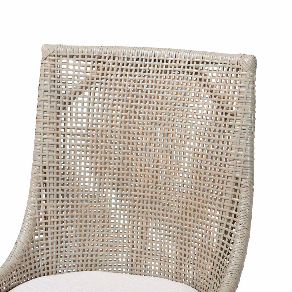 bali & pari - Bella Dining Chair in French Grey - Bella-French Grey/Rattan-DC view 5